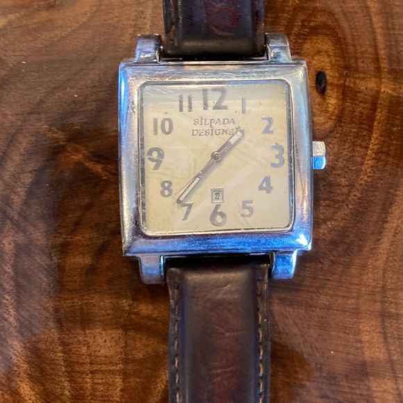 Silpada watch with leather band, vintage’06-‘08. - Picture 8 of 16